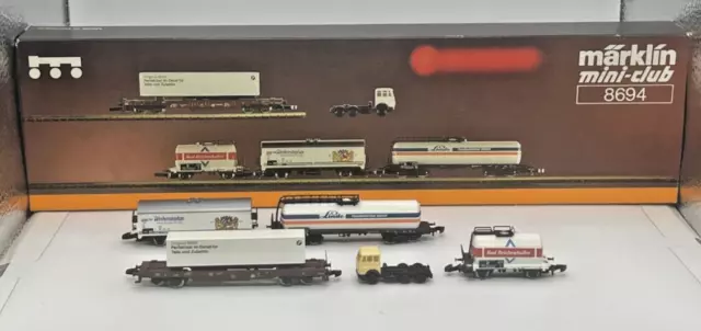 Z Scale Marklin Mini-Club 8694 Bayern Regional Freight Car Set Original Box