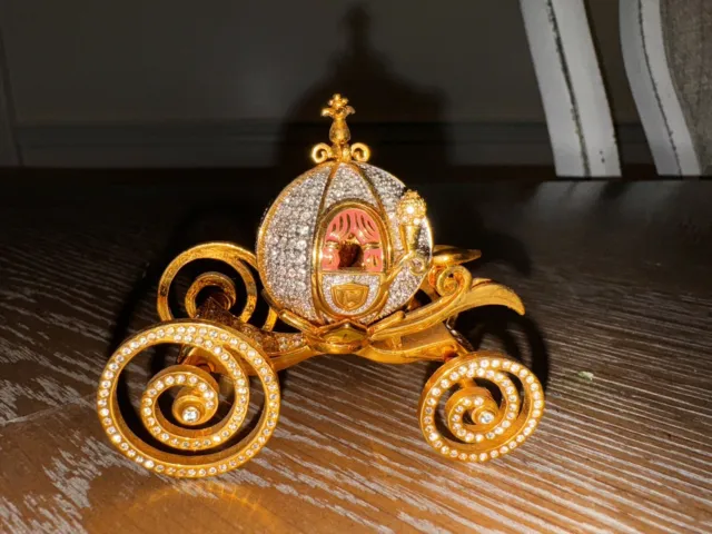 Disney Store Cinderella Coach Miniature Jeweled Figurine Arribas Brothers