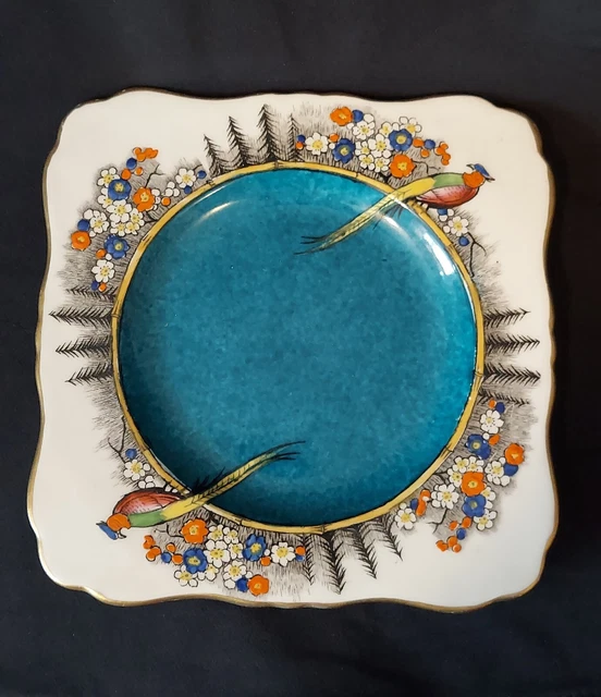 Royal Winton Rideau Ware Grimwades England Blue Pheasant Plate