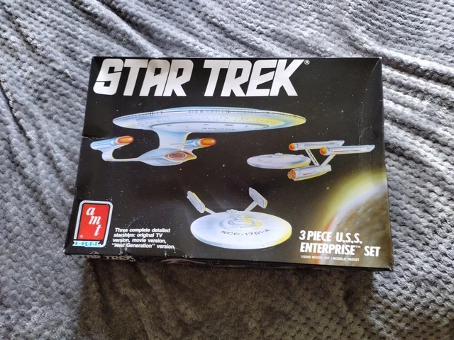 AMT/ERTL STAR TREK 3 Piece U.S.S. Enterprise Set (6618) 1:2500 Complete ...