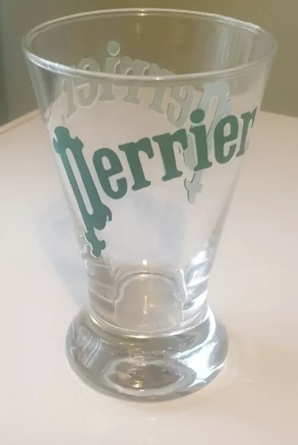 Perrier French Water Glass Tumbler Vintage Style