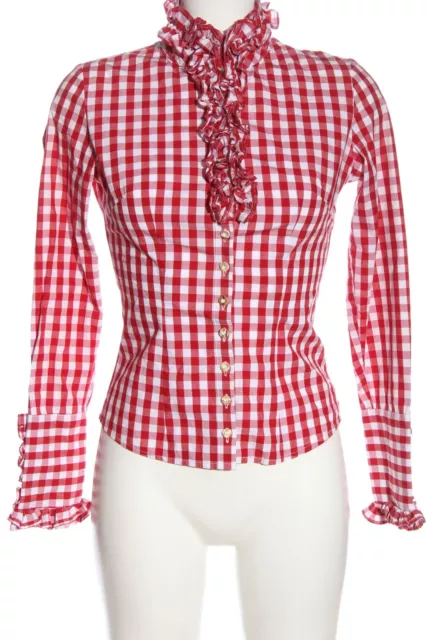 ALMSACH Camicia a maniche lunghe Donna Taglia IT 36 rosso-bianco stile casual