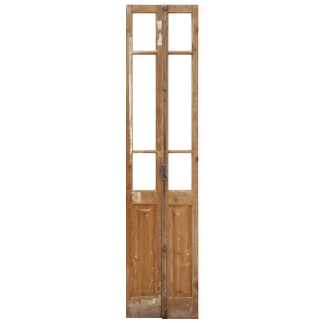 Narrow Pair of Salvaged 21" French Double Doors, NED1542