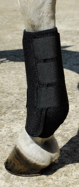 Rhinegold Sports Medicine Wrap Horse Boots in Black