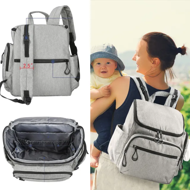 Diaper Bag Backpack Baby Travel Waterproof Large Pack Mummy Baby Child Bag US