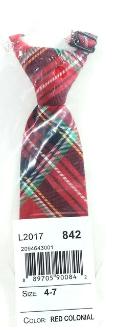 Place Children's Pre-Tie Adjustable Neck Strap Checks Plaid Design Size 4-7 NEW!