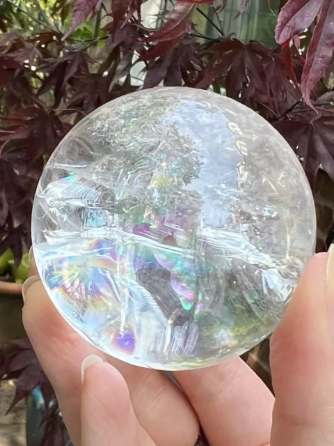 Brazilian Clear Quartz Crystal Ball AAA+ 55mm Diameter Multi Rainbows B 🌈🌈
