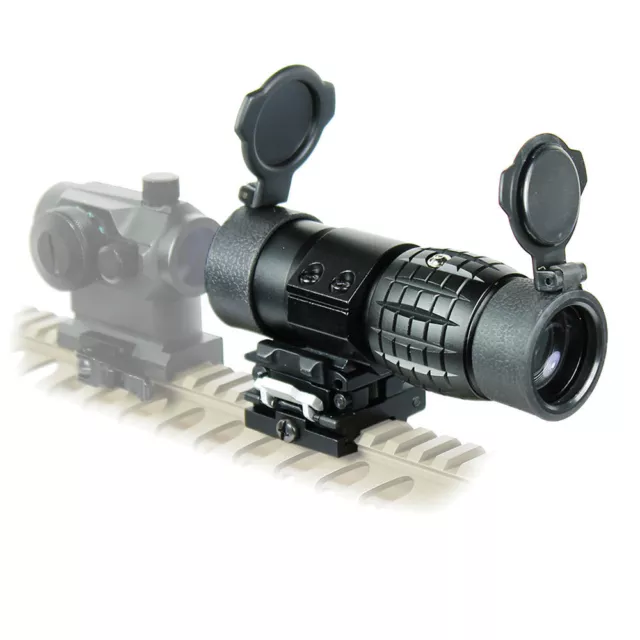 Tactical 3X Magnifier Scope Sight Rifle scope With Flip To Side 20mm Rail Mount