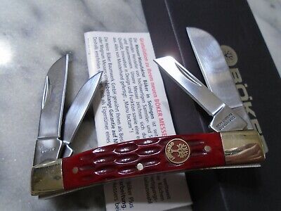 Boker Tree Brand Congress 4 Blade Pocket Knife Red Jig Bone HCSS 110774 Germany