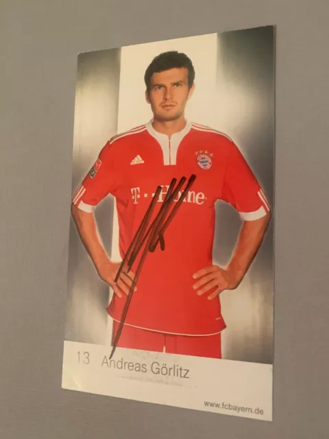 ANDREAS GÖRLITZ FC Bayern München 2009/10 signed Autogrammkarte 9x15,5 autograph