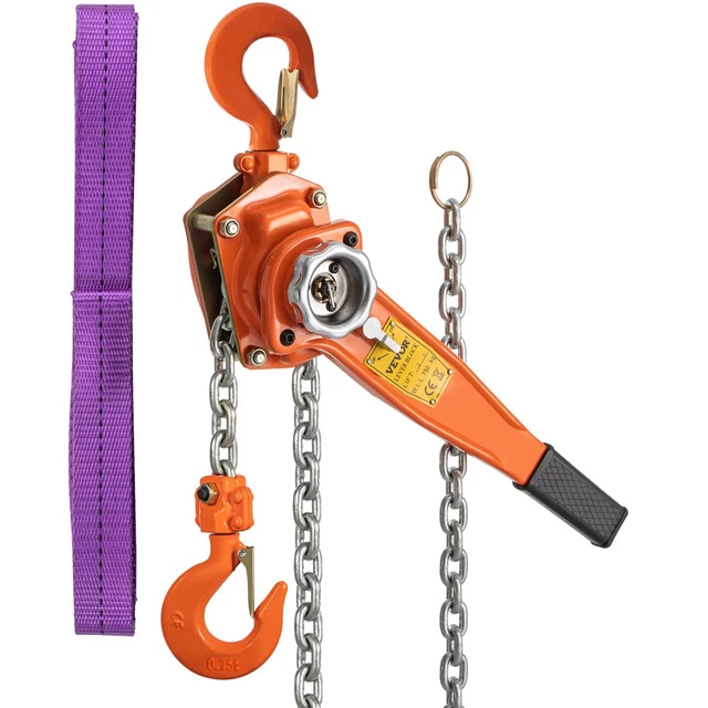 Lever Chain Hoist 0.75 Ton  Capacity 10FT Lift Lever Hoist Ratchet Puller