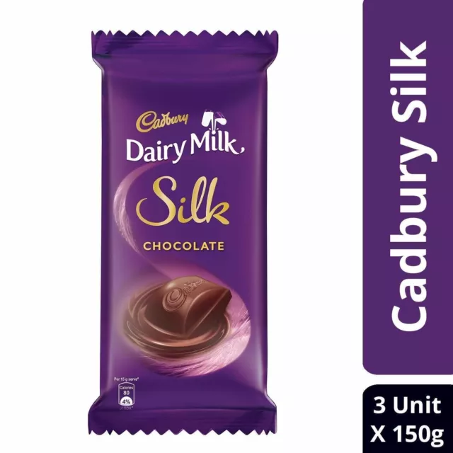 Barra de chocolate Cadbury Dairy Milk Silk Mousse, paquete de 50 g x 3...