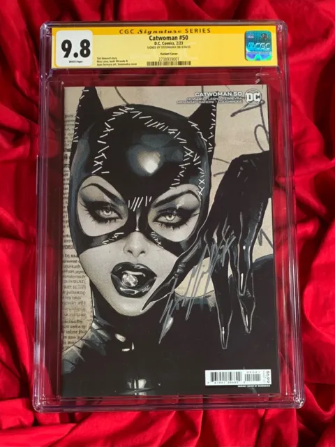 CGC SS 9.8~Catwoman #50~card stock variant~SIGNED by Sozomaika~DC Batman villain