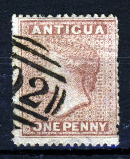 ANTIGUA QV 1864 1d. Dull Rose Wmk Small Star AO2 St.Johns Cancel SG 6 VFU