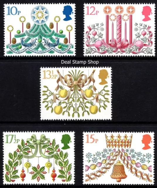 GB 1980 Christmas SG1138-42 Complete Set Unmounted Mint MNH