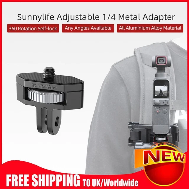 1/4 Screw Mount 360 Rotation Adjustable Universal Adapter for Sports Camera SLR