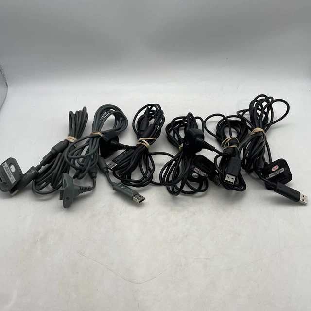 6 XBOX 360 Play And Charge Kit Controller USB Charging Cable Plug OEM