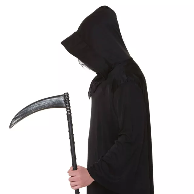 Adulto Fantasma de la Oscuridad Grim Reaper Disfraz Halloween Hombres Vestido de Terror Conjunto 2