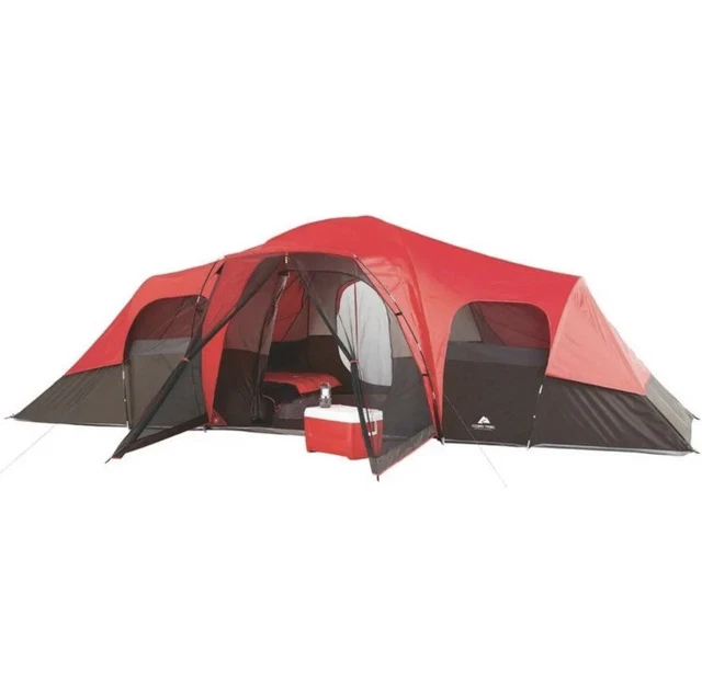 Ozark Trail 10-Person Family Camping Tent With 3 Rooms Camping & Hiking Tent Ozark Trail 10-Person Family Camping Tent With 3 Rooms Camping & Hiking Tent