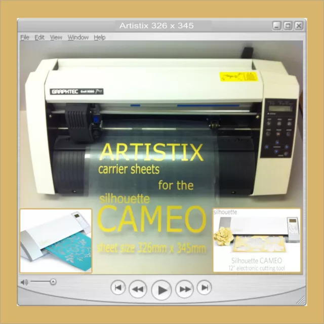1 Carrier Sheet Craft Robo Graphtec Silhouette Cameo Cutting Mat Cards Plotter