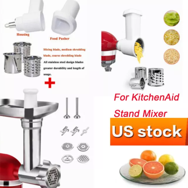 1pack, Slicer Shredder Attachment For KitchenAid Stand Mixer, Kitchen Aid  Cheese Grater Attachment For Kitchen Aid Stand Mixer Include Vegetable Slice