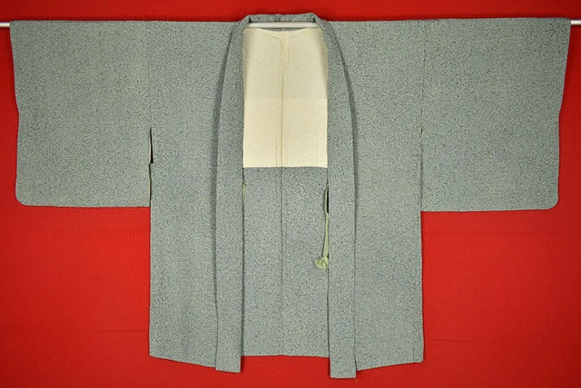 Vintage Japanese Kimono Silk Antique BORO HAORI Kusakizome Dyed/B079/580