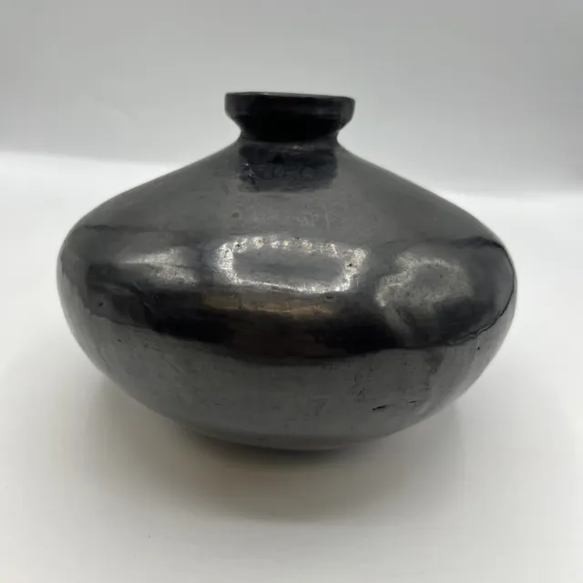 Oaxaca Mexico Black Pottery Negro Mezcal Tequila Jug Large Vintage Round Bottom
