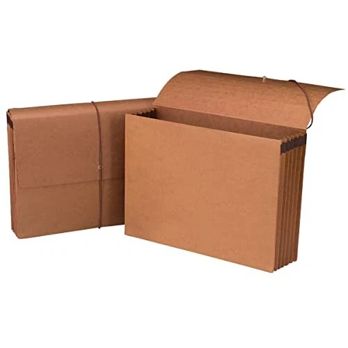 Smead 100% Recycled Expanding File Wallet with Flap and Cord Closure Reinforc...