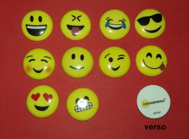 Série complète fèves emoji smile de licence emoticonworld Artfun sourire