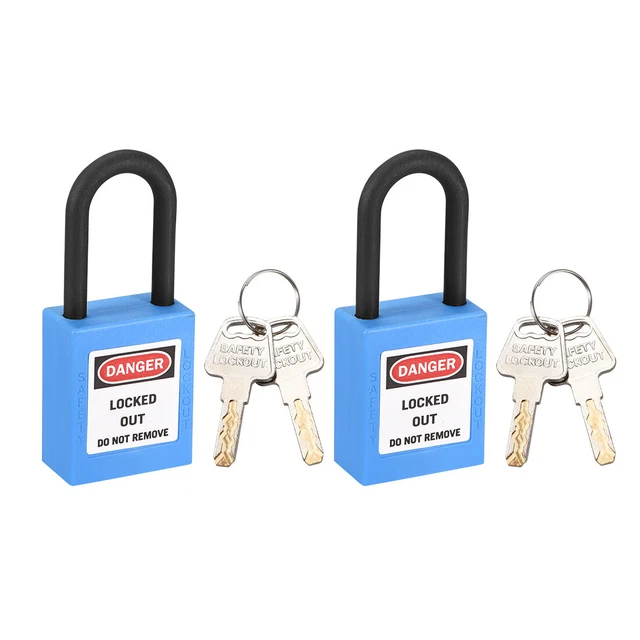 LOCKOUT TAGOUT LOCKS,1-1/2 Inch Shackle Key Different Safety Padlock ...