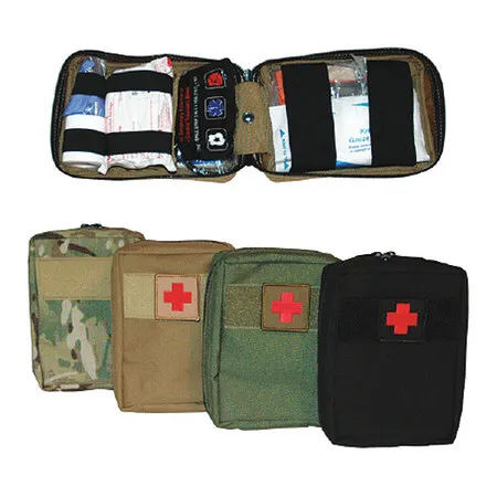 FIELDTEX 911-126938-12638OD Individual First Aid Kit,olive drab