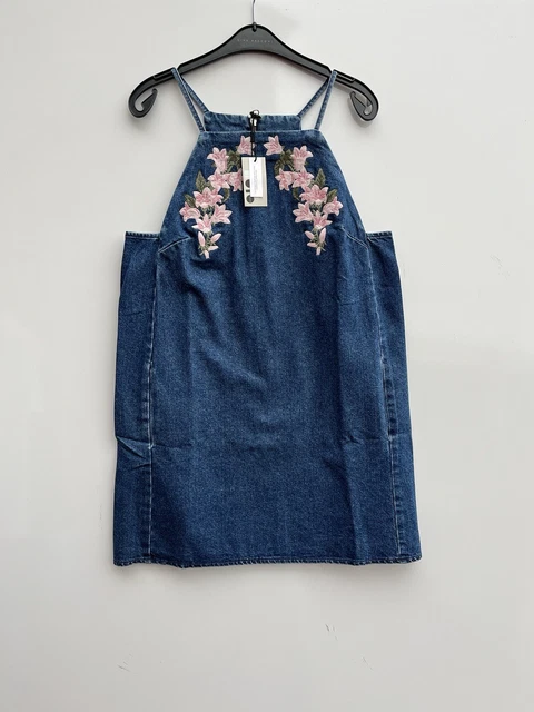 TOPSHOP FLORAL PINAFORE Maxi Dress Petite Size 12. BNWT. Handkerchief Skirt  22.00 - PicClick UK