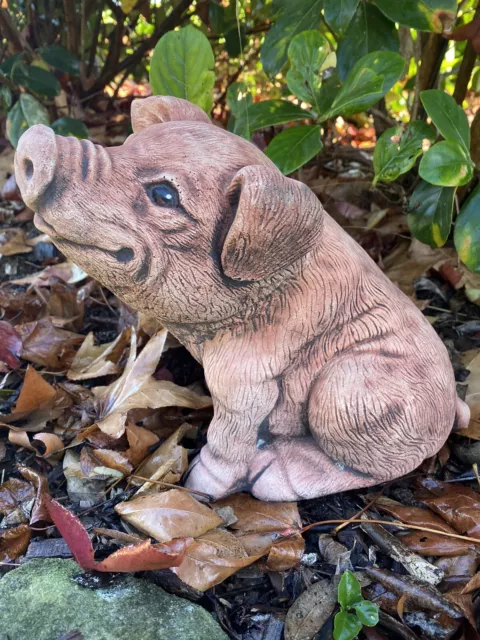Pig Piglet Statue Farm Ornament Animal Concrete Garden Australian Made