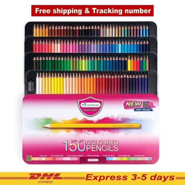 Master Art Colored Pencils Box Set 124 Colors Coloring Drawing Art Painting  Long