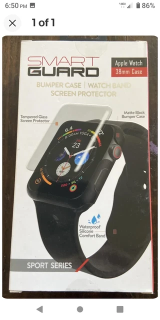 Smart Guard Bumper Case Watch Band Screen Protector for Apple Watch 38 MM 3-in-1