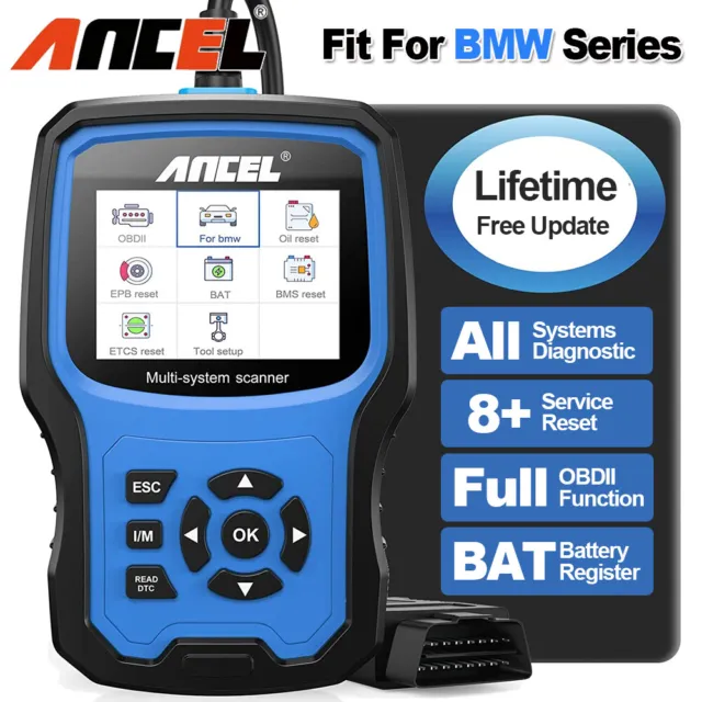 ANCEL BM500 OBD2 Scanner Code Reader All System Car Diagnostic Tool Engine  ABS SRS fit for BMW Mini