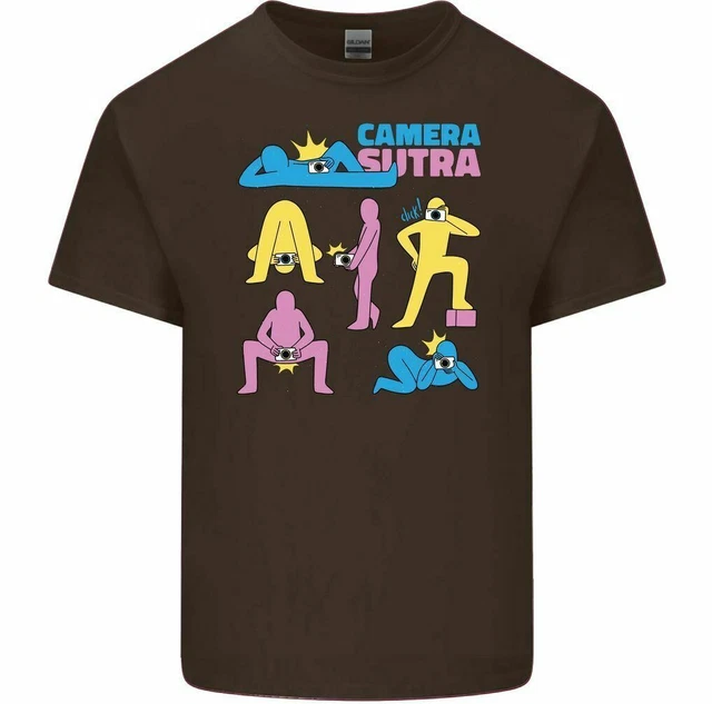 T-shirt divertente da uomo Camera Sutra fotografia fotografo nudo rude 3