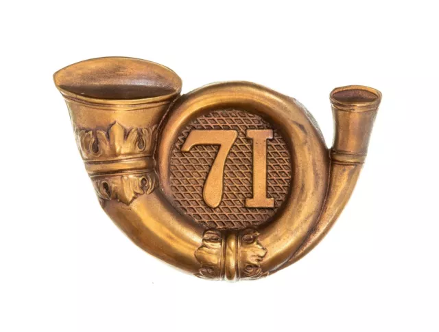 71st Highland Light Infantry Glengarry Badge Brass Metal
