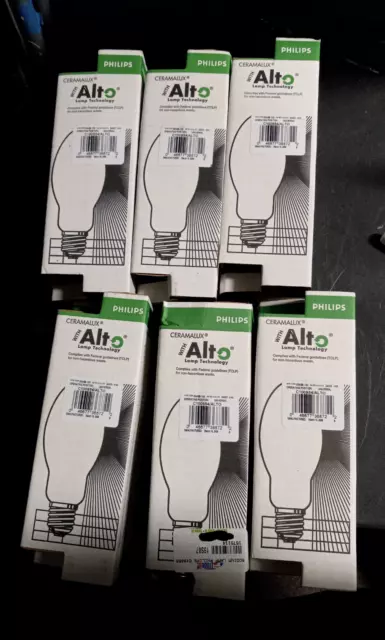 Lot B - (6) Philips C100S54/ALTO 100W High Pressure Sodium Mogul Lamp (2615)