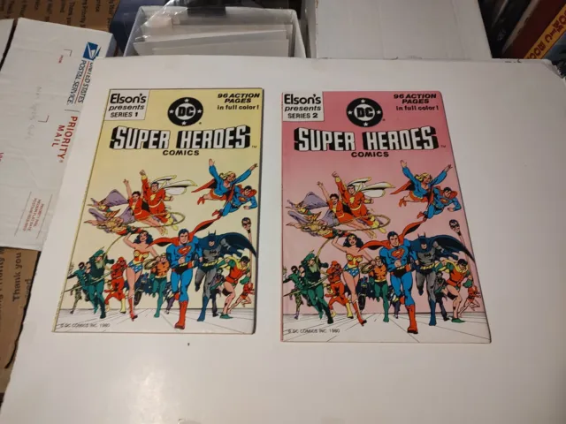 Elson's Presents Super Hero Comics (DC, 1980) #1 (VF+ - NM-),#2 (VF+),Scarce