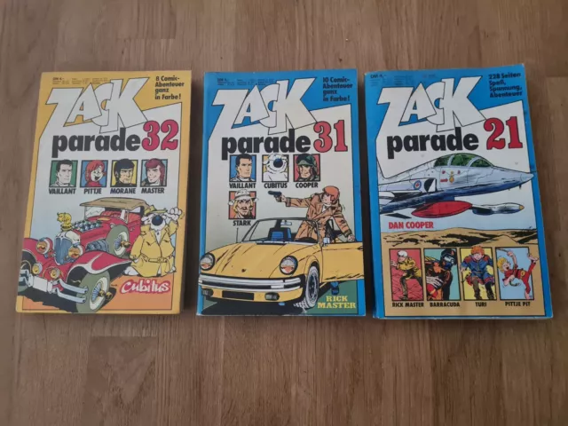 Zack Parade Taschenbuch Band Nr. 21,31,32 (koralle Verlag)
