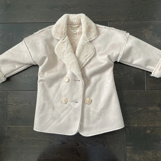 New River Island - pink Shearling Coat- girls - age 2-3 yrs -RRP £30- Super Soft