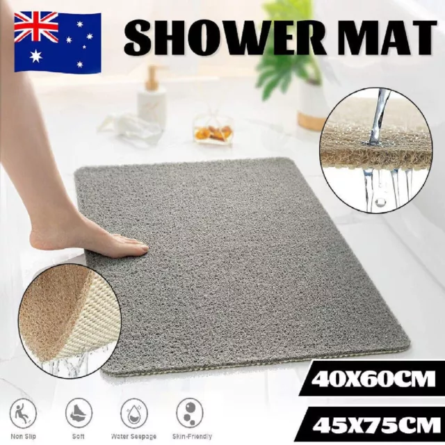 Hydro Wonder Super Comfy Shower Mat Non Slip Never Stains or Blocks Drain Grey