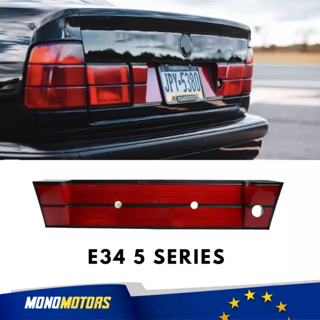 Pour Bmw E34 Euro Arrière Plaque D'immatriculation Et Réflecteur De Coffre Rouge