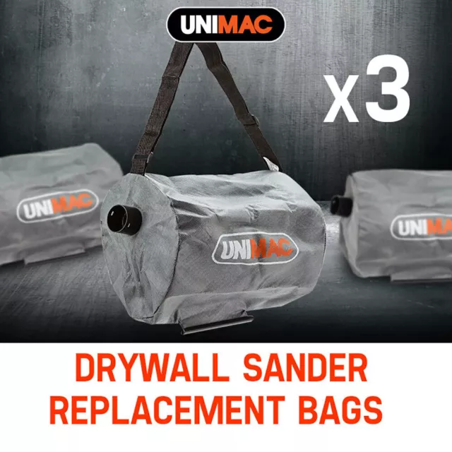 Unimac 3x Drywall Sander Replacement Bags Wall Plaster Board Vacuum Cleaner