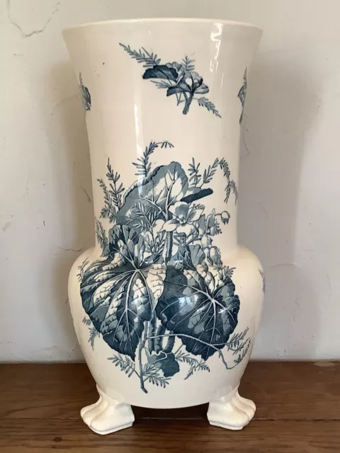 Rare Ancien Vase Colonne Ou Cache Pot , Sarreguemines , Choisy ?