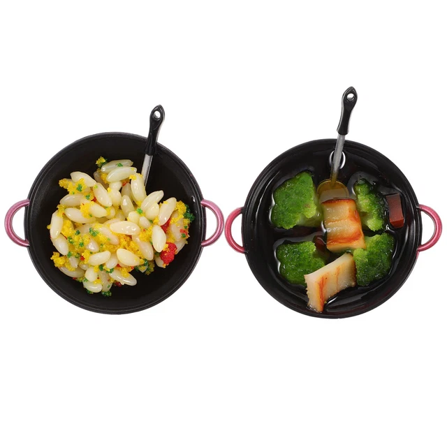 2pcs Mini Ornements de Nourriture Miniatures de Maison de Poupée Micro