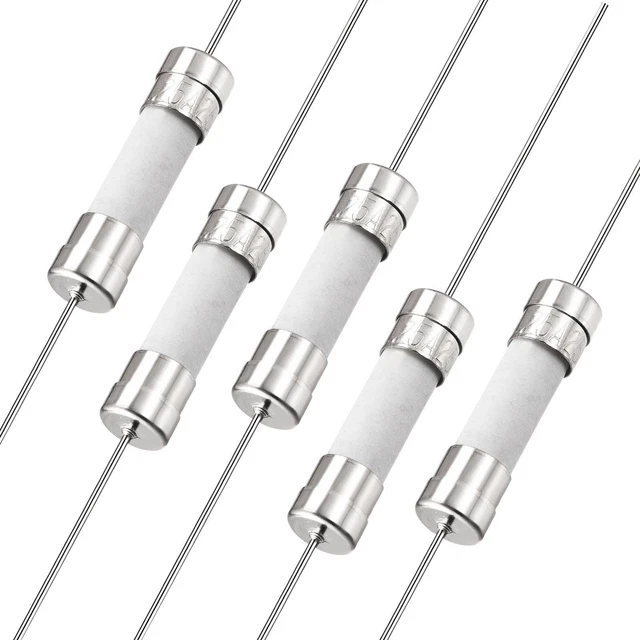 Fusibles Coup Rapide Fil Conducteur Fusibles Céramique 5mm x 20mm 250V F25A 5Pcs