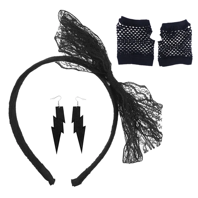 Guanti Fishnet anni '80 Pride Accessori Capelli Senza Dita Donna Abbigliamento Donna