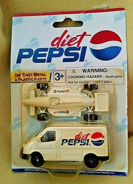 Diet Pepsi Golden Wheel Set 2 New F1 Racer 1999 Ford Transit Delivery Van 1:64.
